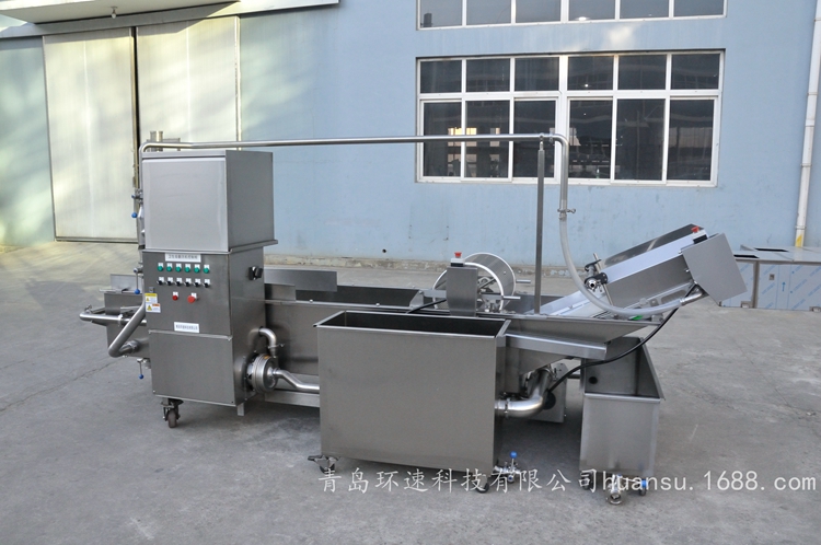 環速洗菜機曝氣生產線 學校,配送中心.食品物流潔凈清洗,800kgh